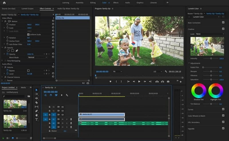 Editor video Adobe Premiere Pro Go Pro