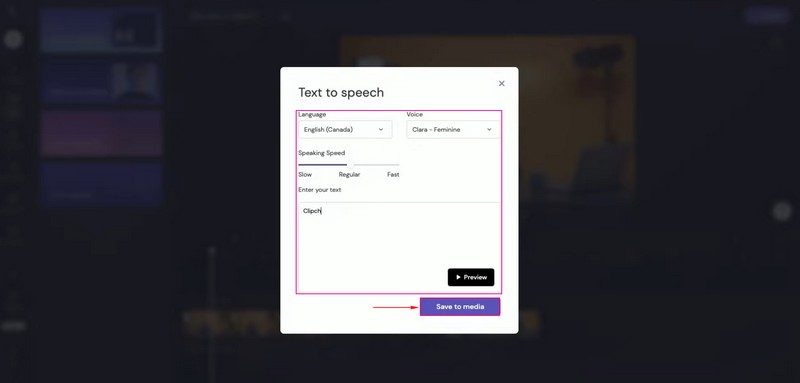 Clipchamp Text to Speech