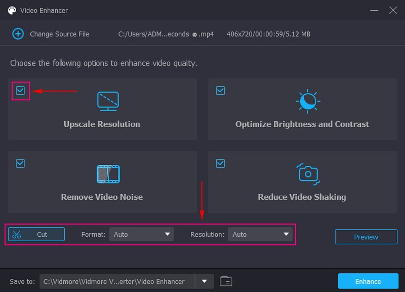 Aktifkan Setiap Opsi untuk Meningkatkan Kualitas Video