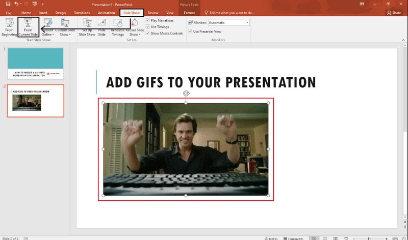 如何將 GIF 新增到 Powerpoint