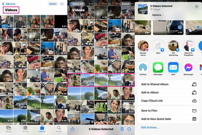 Cách kết hợp video trên Camera Roll của iPhone