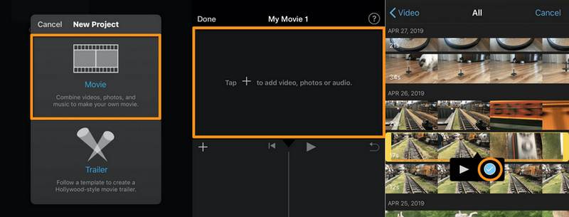 如何將 iPhone 上的視頻與 iMovie 合併