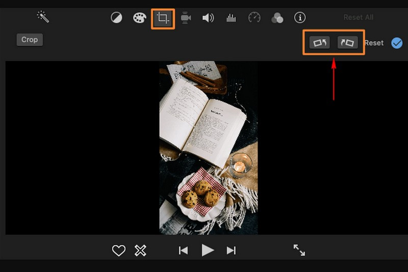 iMovie Pro Converti video verticali in orizzontali