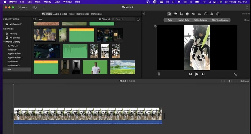 Editor video vertical iMovie