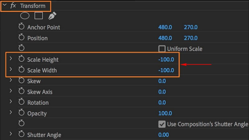 Premiere Pro Convertiți videoclipul vertical în Horizantal