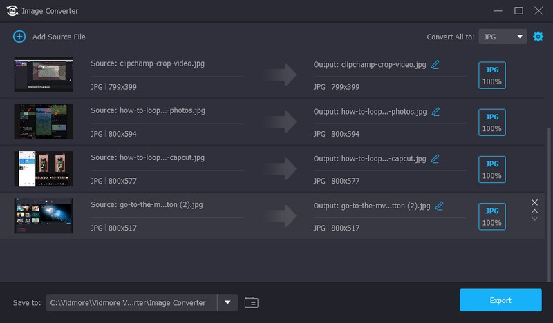 Vidmore Video Converter Mejor convertidor de imágenes