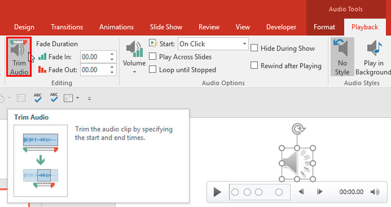 Edit a Voiceover on Powerpoint