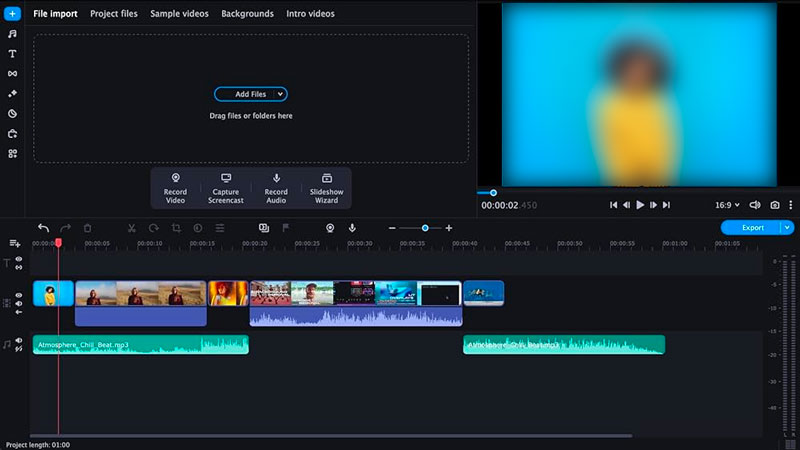 iMovie-vaihtoehdot Movavi-videoeditori