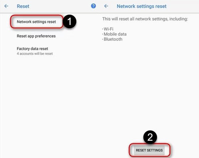 Nettverk Tilbakestill Android