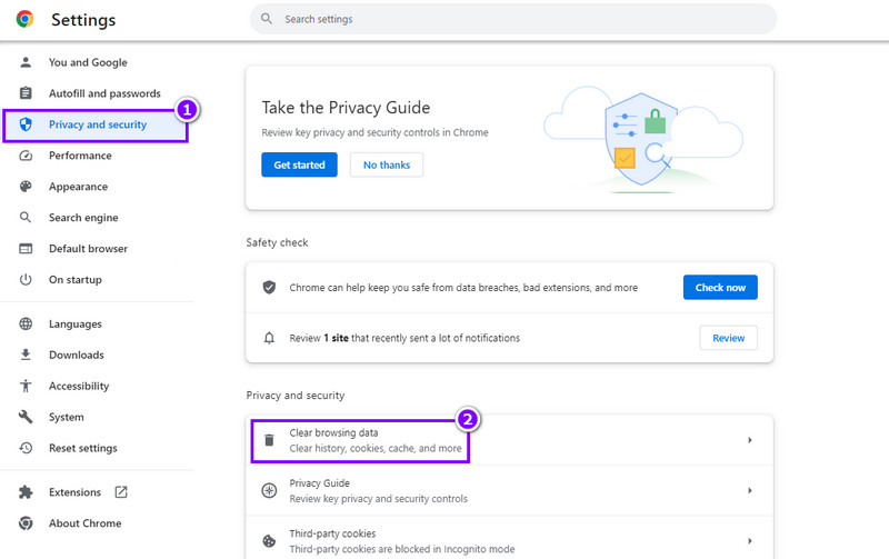 Chrome 인터넷 사용 기록 삭제