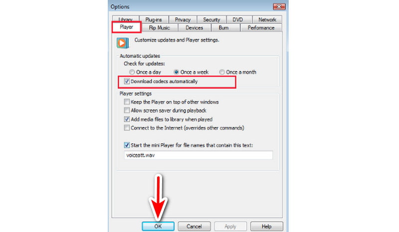 Instal Codec yang Hilang