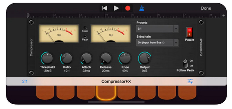 Plugin Kompresor Audio AUv3