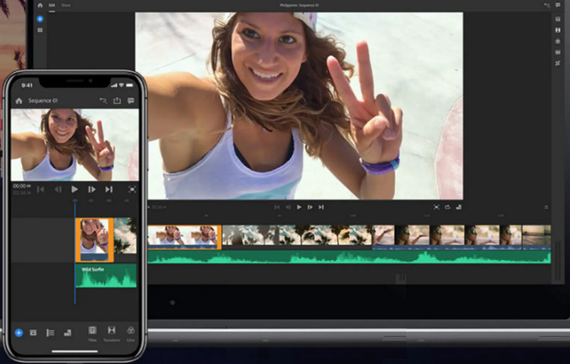 Ritaglia video per iPhone Adobe Rush