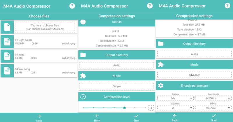 Compresor audio M4A