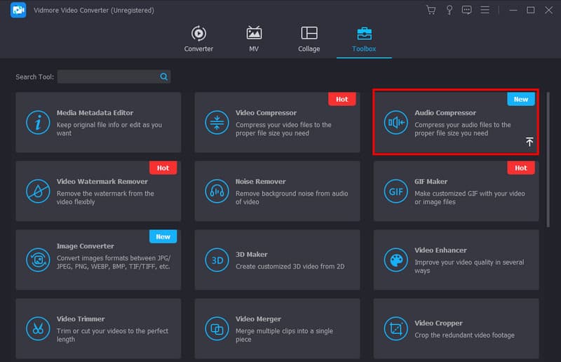 Kompresor Audio Kotak Alat Vidmore