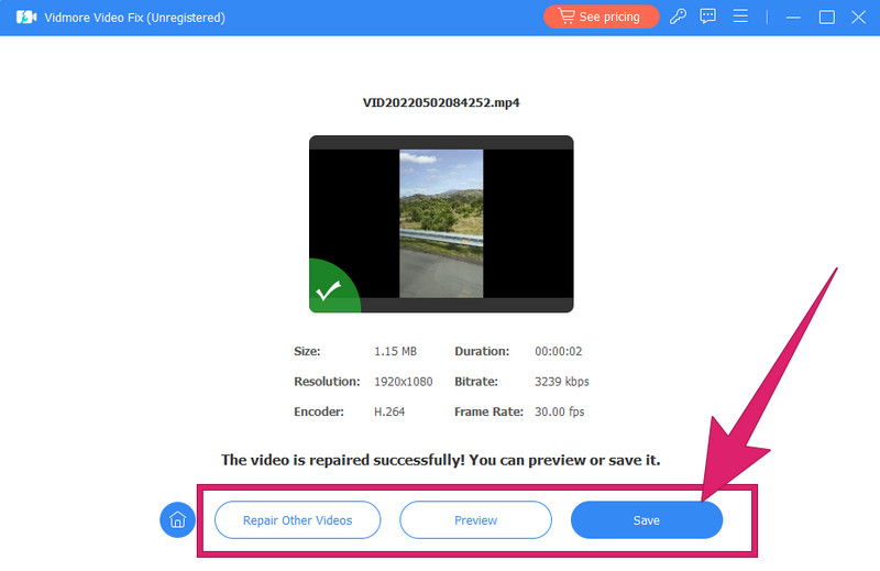 Vidmore Video Fix Lagre video