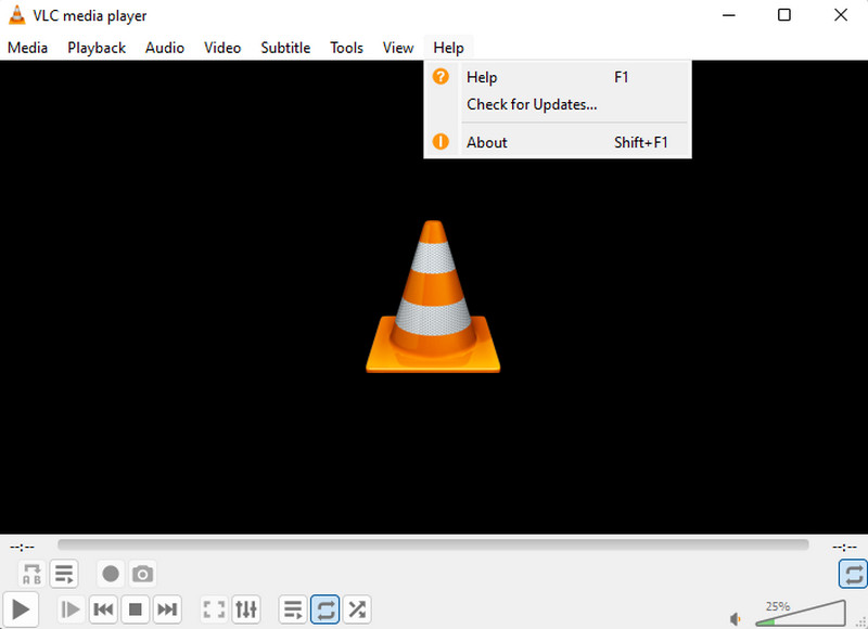 בדוק עדכון VLC