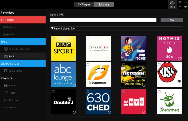 5KPlayer Radio Player