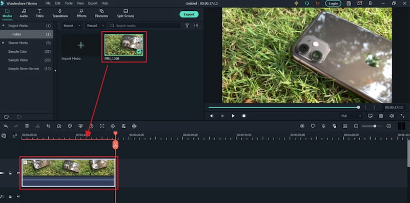 Linha do tempo do Final Cut Pro Adicionar vídeo