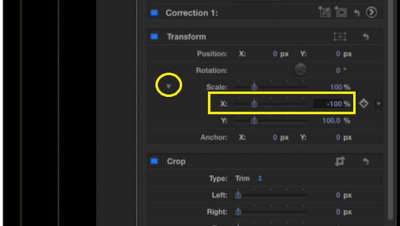 Final Cut Pro 타임라인 비디오 회전