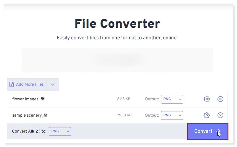 FreeConvert Converteer alle bestanden