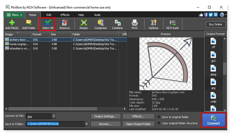 Pixillion SVG Dosyasını Dönüştür