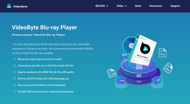 Videobyte Blu-ray-afspillersoftware