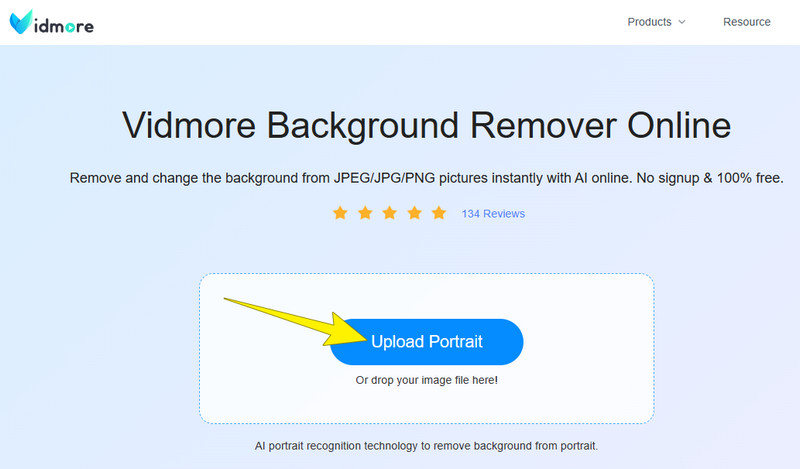 Vidmore Online Background Remover -lataus