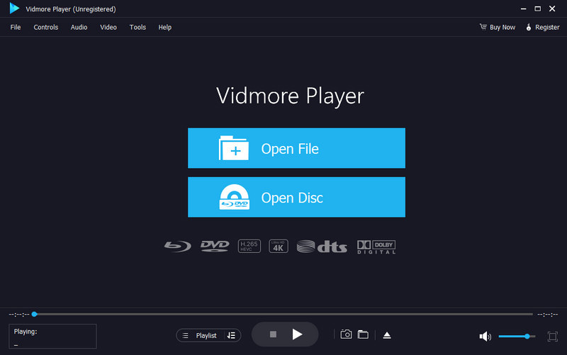 Интерфейс проигрывателя Vidmore