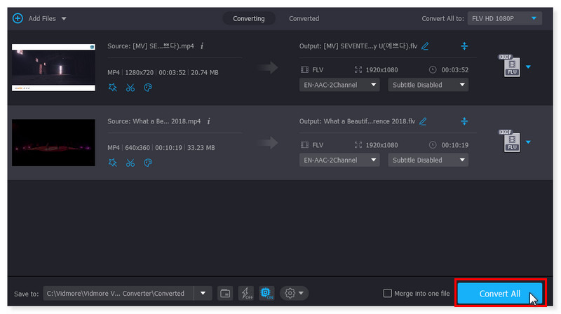 Vidmore Pretvori sve datoteke