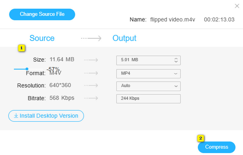 Comprimeer Twitter Video Online comprimeren