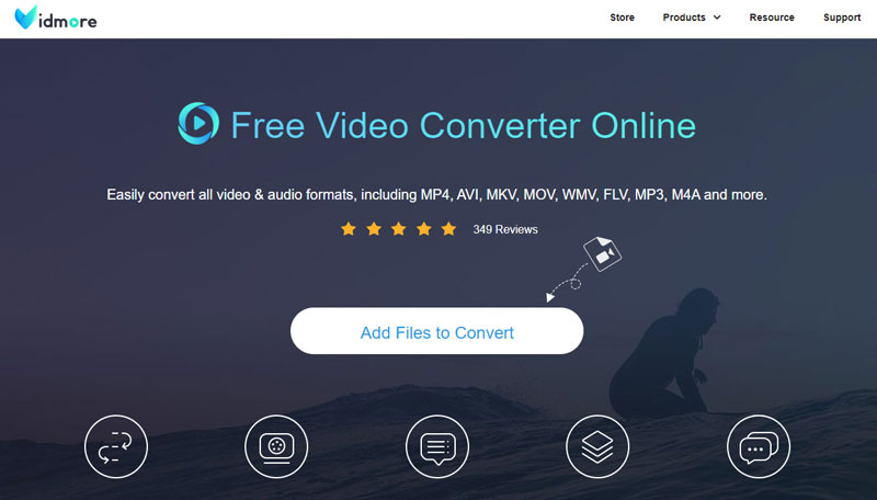 واجهة Vidmore Converter عبر الإنترنت