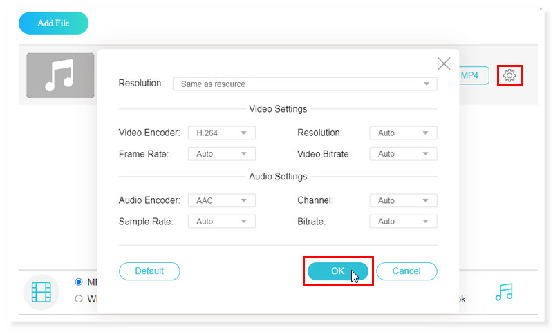 Vidmore Free Set Output Format