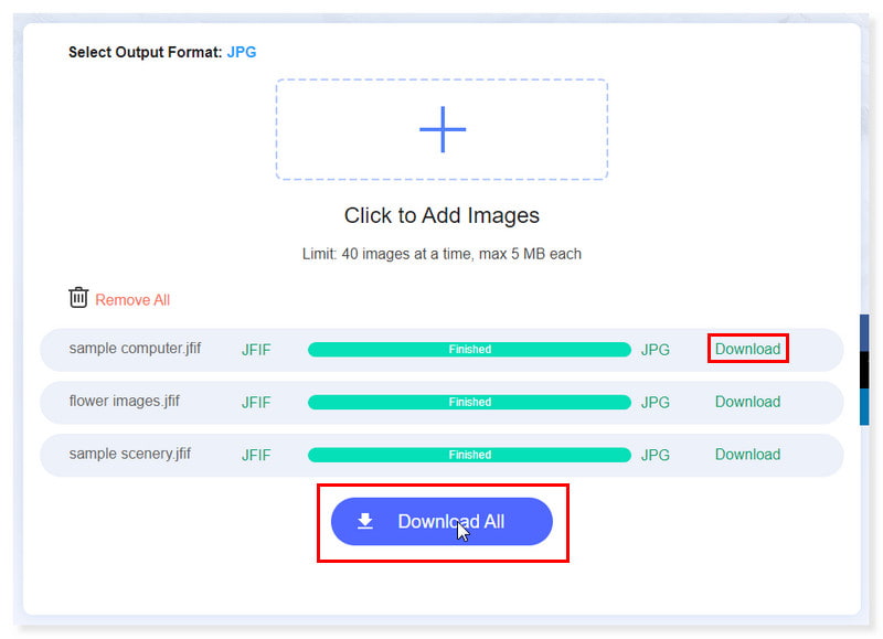 Vidmore Online Preuzmite JPG datoteku