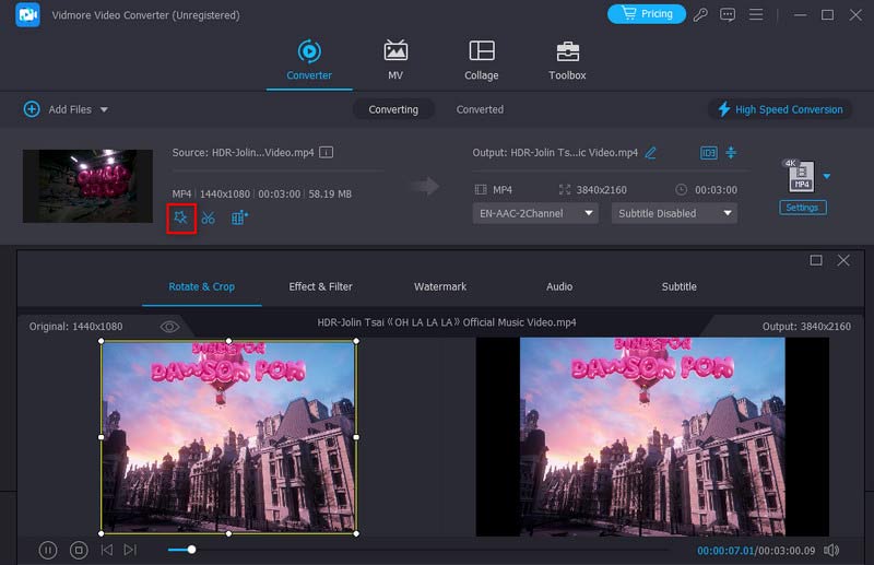 Uređivanje Vidmore Video Converter