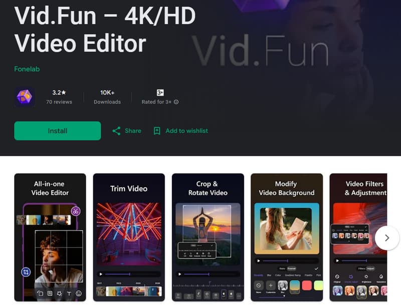 Trình chỉnh sửa video đám cưới Vid-Fun