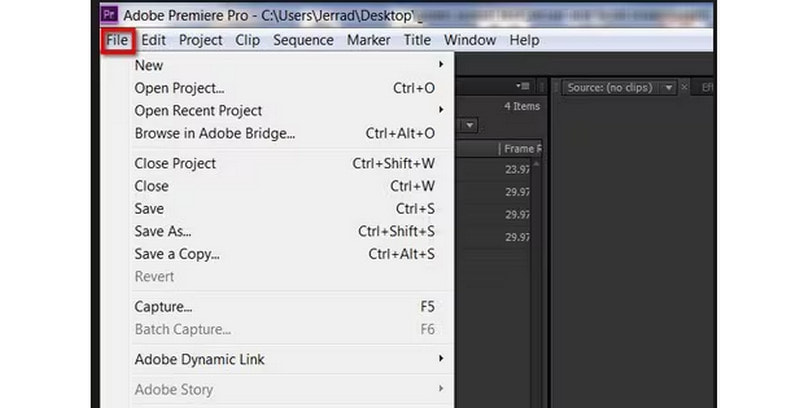 Adobe Premiere Upload filer