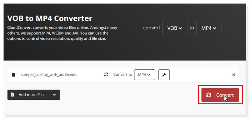 Cloudconvert Convertir archivos en línea