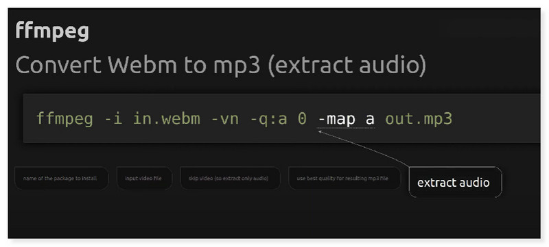 FFmpeg แยกไฟล์เสียง MP3