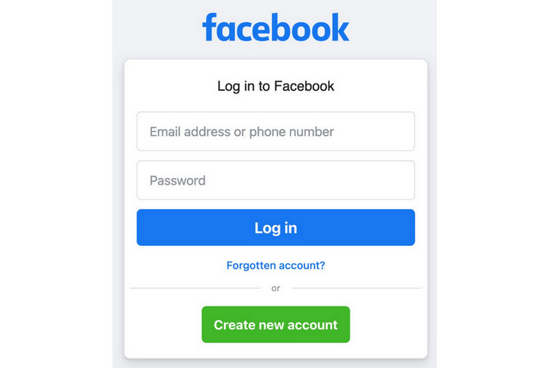 Open Facebook Account on Desktop