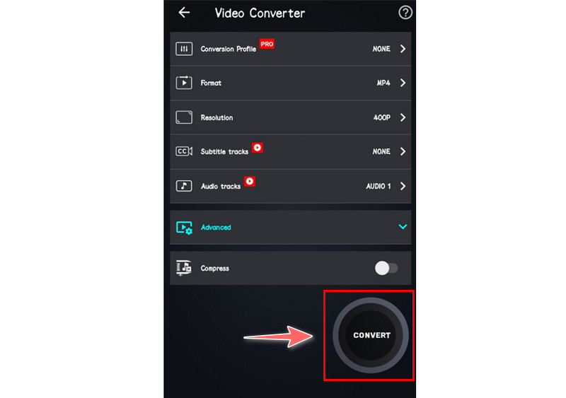 Converti file con l'app Convertitore video