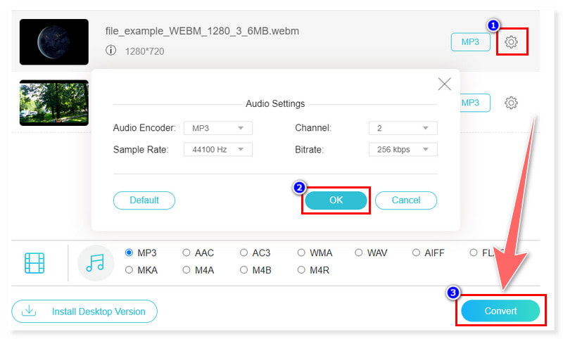 Vidmore Převést na soubory MP3