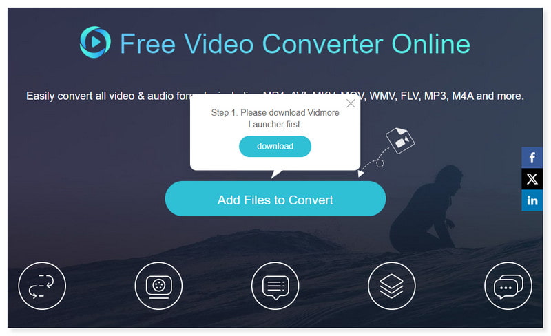 Vidmore Free Video Converter en línea