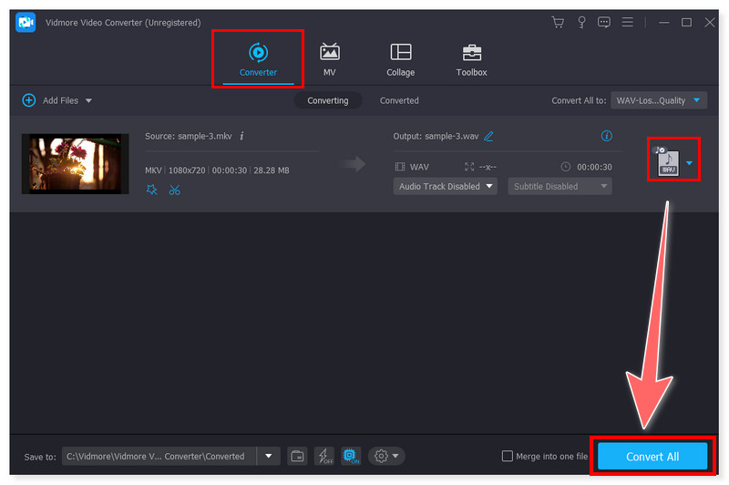 โปรแกรมแปลงไฟล์ Vidmore MKV เป็น WAV