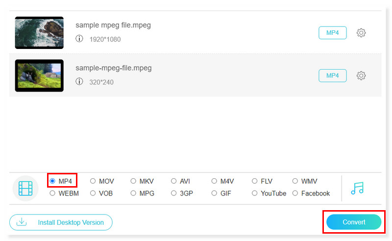 Vidmore Online Konvertera filer