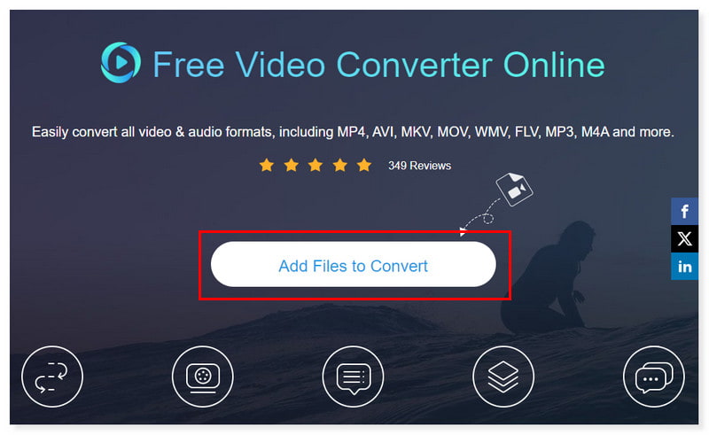 Vidmore Online Converter เพิ่มไฟล์