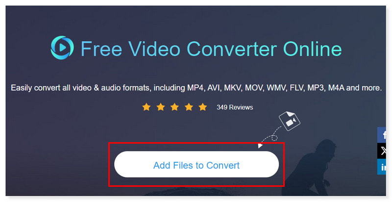 Vidmore Online Converter Dodajte datoteke