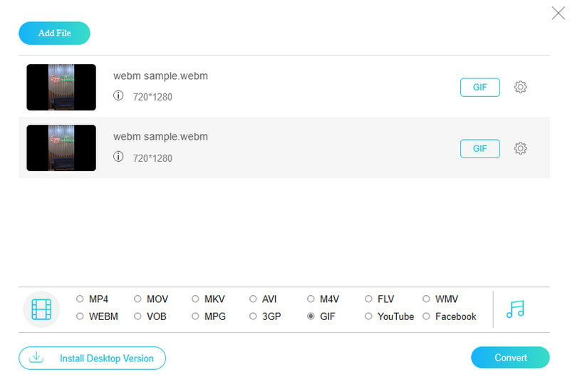 WEBM GIF Converter Vidmore Online Convert