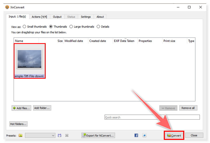 XConvert โปรแกรมแปลงรูปภาพ TIFF