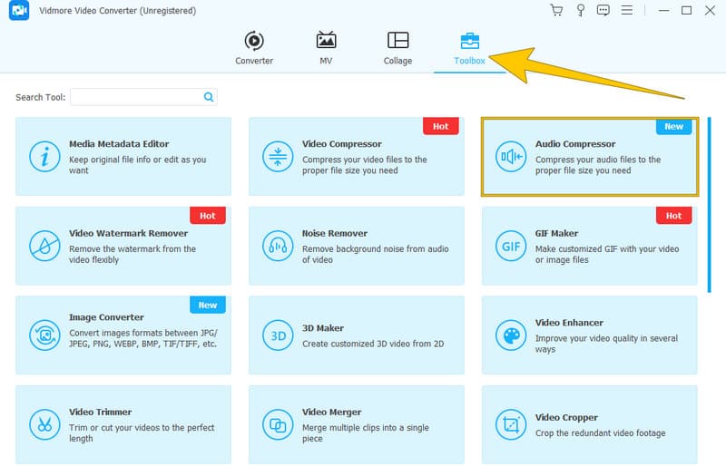 Compress Audio Vidmore Tool